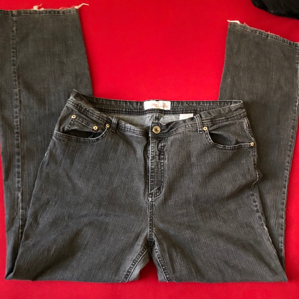 Plus Size Faded Black Jeans